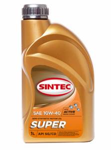 SINTEC SUPER 10W40 1л, п/синтетика, масло моторное